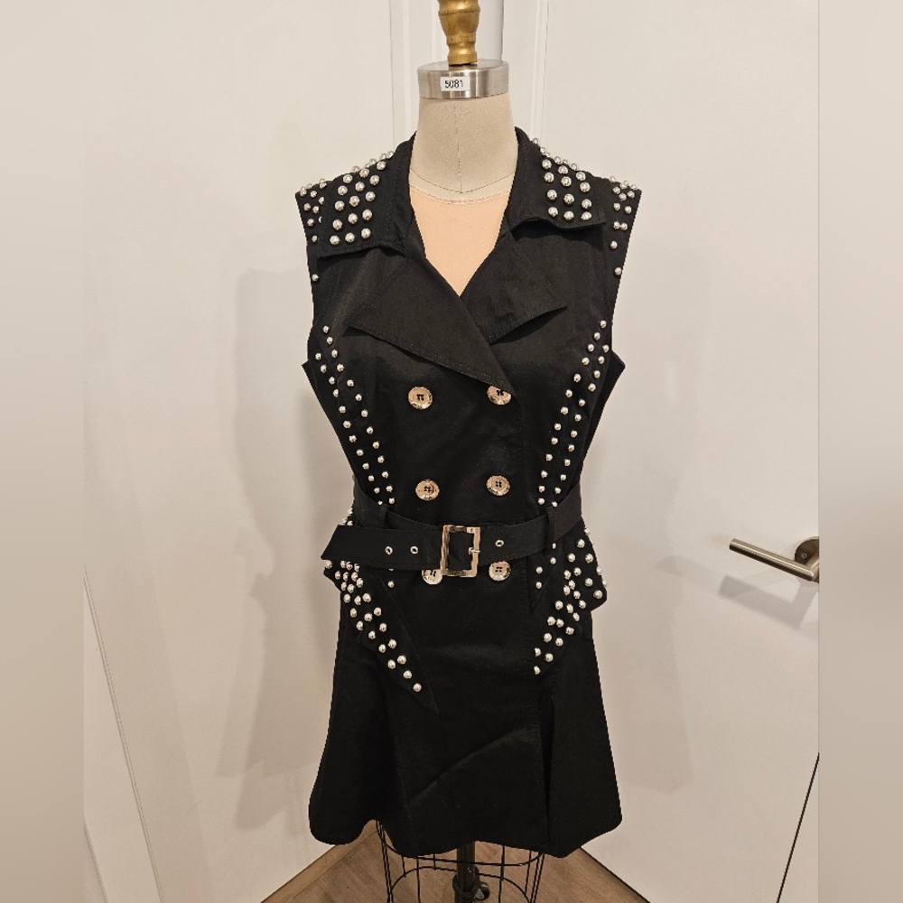 bebe Studded Vest Dress